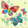 Kartolinë urimi Henry Card Square Butterflies, 15 x 15 cm, me zarf, shumëngjyrëshe