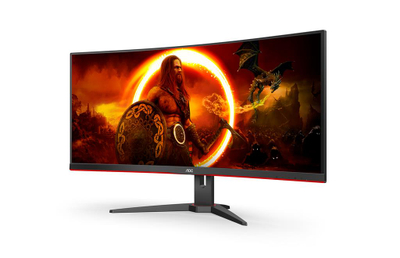 Monitor gaming AOC CU34G2XE, 34", i lakuar, HDR, i zi