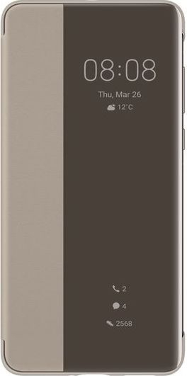 Mbrojtëse telefoni Huawei Smart View Flip për Huawei P40, bezhë