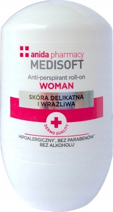 Deodorant roll on Anida Medisoft, për lëkurë të hollë e të ndjeshme, për gra, 50ml