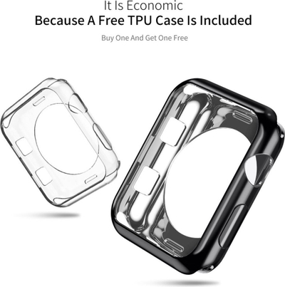 Kутија за заштита за паметен часовник Dux Ducis Apple Watch 38mm, 2 парчиња, силикон, црна и проѕирна