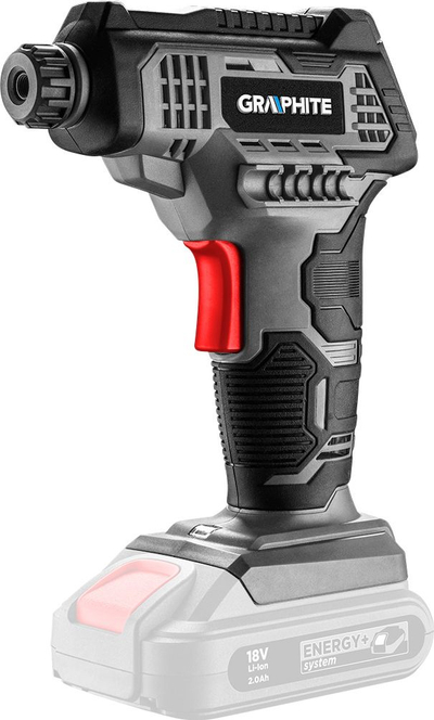 Kompresor portativ për veturë Graphite 58G041, 18V, 7 bar, i zi