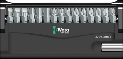 Set bitash Wera Bit Check 30 Metal 1 SB, 30 copa, 1/4"