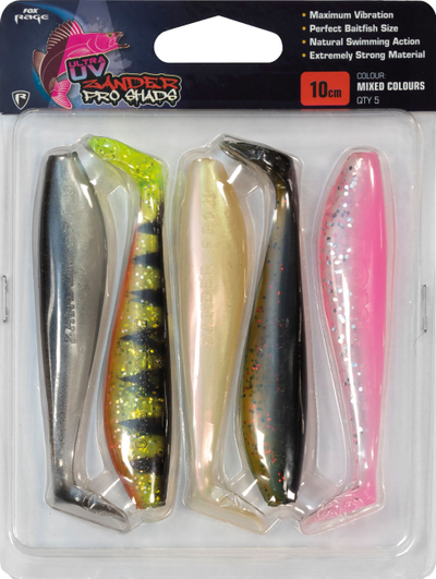 Karrem imitues Fox Rage Zander Pro Shad UV Mixed Colour Pack - 14 cm, 5 copë (NMC004)