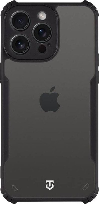 Mbrojtëse telefoni Tactical Quantum Stealth Cover për iPhone 15 Pro, TPU, transparente me detaje t’zeza