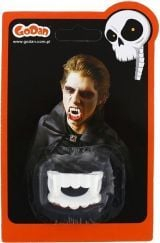 Dhembë vampiri për kostume, plastikë, të bardhë