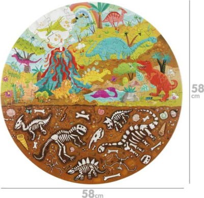 Puzzle për fëmijë Boppi Dinosaurs, 150 pjesë, karton i ricikluar, shumëngjyrësh