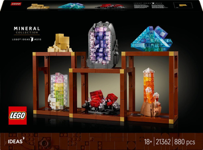 Set LEGO Ideas Mineral Collection 21362, 880 pjesë, për të rritur, shumëngjyrësh