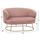 Sofa Arien 2-ulëse velur rozë (HM8492.02), rozë