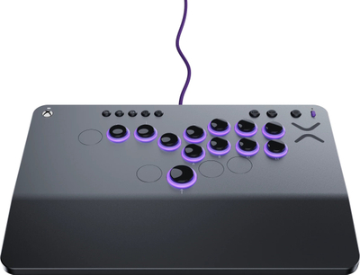 Kontroller lojërash Victrix Pro KO Leverless Fight Stick, për Xbox edhe PC, 16 butona, gri metalike