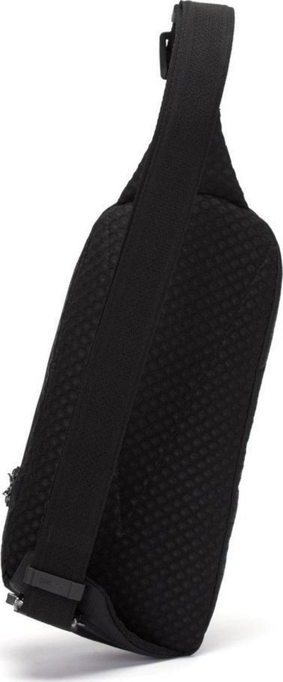 Çantë njëkrahëshe Pacsafe Vibe 150, kundra vjedhjes, najlon, e zezë