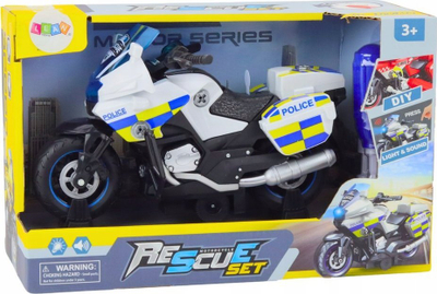 Lodër motor policie LEANToys DIY Police Twister, me drita, zë, shumëngjyrëshe