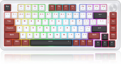 Tastierë mekanike Redragon MCK721 HE V2, kompakte, RGB, e zezë