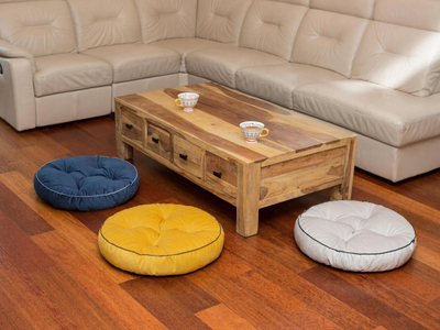 Jastëk dyshemeje Hobbygarden YAMATAI Cushion, antirrëshqitës, i verdhë