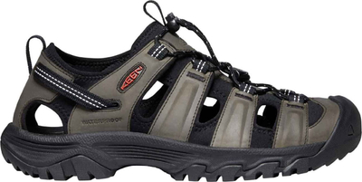 Sandale trekking KEEN Targhee III për meshkuj, waterproof, tekstil dhe lëkurë, gri e zezë
