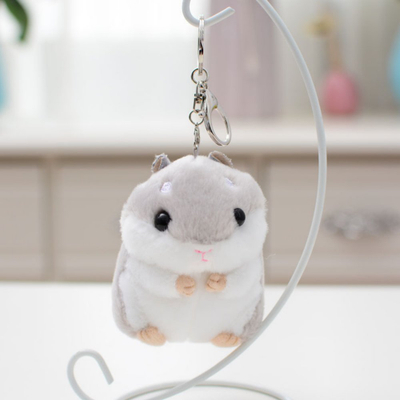Varëse çelësash pelushi hamster, 10 cm, gri