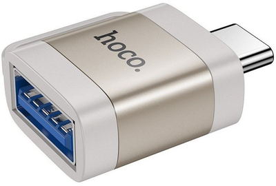 Adapter OTG HOCO UA31C, USB-C në USB-A, gri