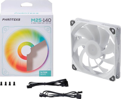Ftohës Phanteks M25-140 D-RGB (PH-F140M25_DRGB_PWM_WT01), 140 mm