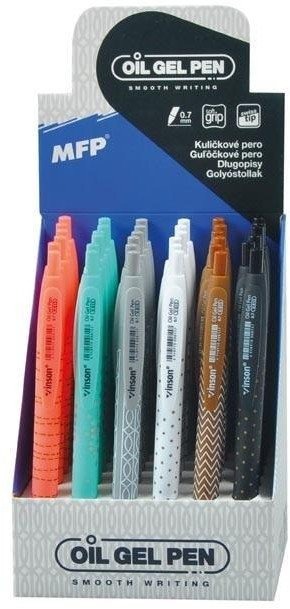Set stilolapsash me bojë xhel vajore MFP Vinson, 0.7mm, 36 copë, bojë blu