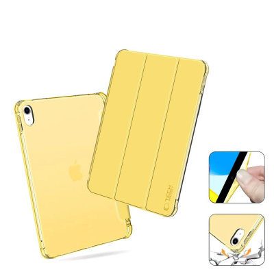 Mbulesë tableti Tech-Protect SC Pen Hybrid për iPad 10.9" 2022, me vend stilolapsi, auto wake sleep, e verdhë transparente