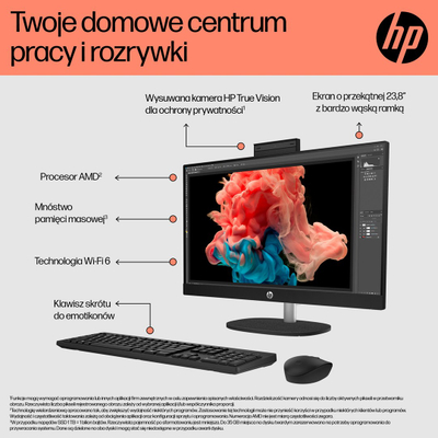 Компјутер All in One HP 24-cr0312nw, Ryzen 5, 16GB RAM, 512GB SSD, бел