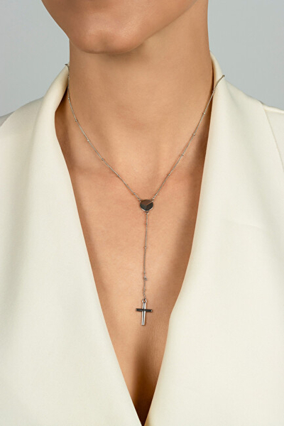Qafore Brilio Silver Rosary NCL105W