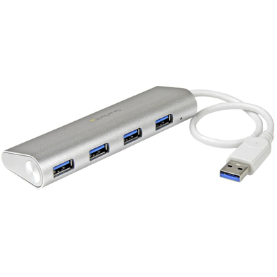 USB Hub ST43004UA, 4 porte, alumini, i argjendtë