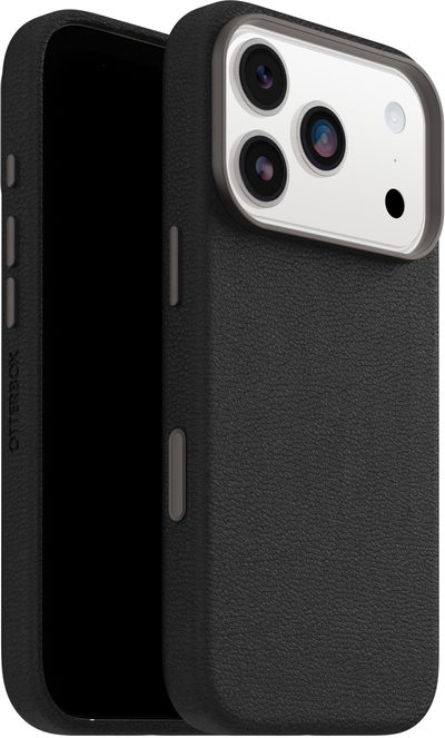 Mbrojtëse telefoni OtterBox Symmetry Cactus Leather Camera Control për iPhone 17 Pro, me MagSafe, e zezë