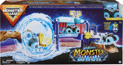 Set lodër Monster Jam Megalodon Monster Wash, pistë larje 0.9m, ndryshim ngjyre, shumëngjyrësh