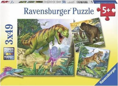 Puzzle Ravensburger Ruler of Ancient Times, set 3x49 pjesë, për kalamaj 5+, shumëngjyrësh