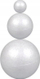 Toptha stiropori dekorative MFP Smooth Ball, set, të bardha