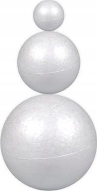 Toptha stiropori dekorative MFP Smooth Ball, set, të bardha