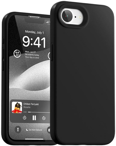 Futrollë silikoni Mercury për iPhone 16e, mbrojtëse, e zezë