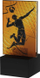 Trofe volejbolli Mini Line Amber, xham, 12cm, transparent