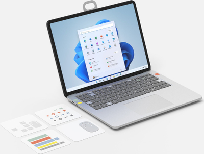 Set etiketa vetëngjitëse Microsoft Surface Adaptive Kit, 33 copë, shumëngjyrëshe