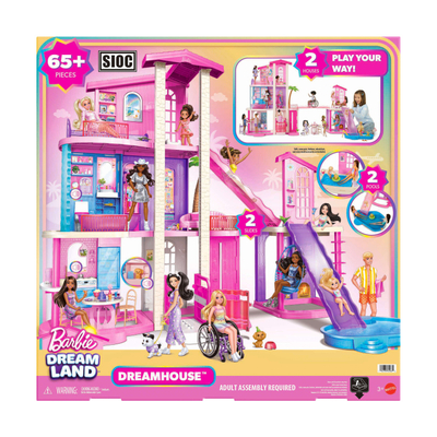 Shtëpi lodër Barbie DreamHouse 2026, 3 kate, 65 aksesorë, rozë