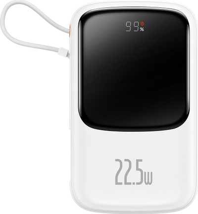 Karikues portativ Baseus Qpow, 10000mAh, 22.5W USB C, i bardhë