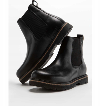 Çizme Chelsea Birkenstock Highwood Slip On M LENA, lëkurë natyrale, për burra, të zeza