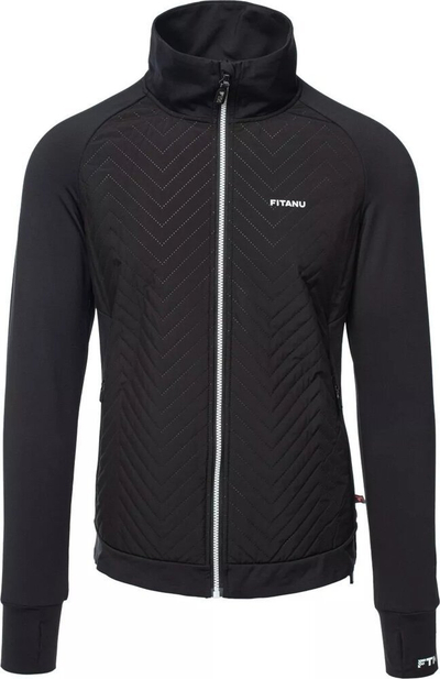 Bluzë sportive për burra Fitanu Fexan, Primaloft Silver, me zinxhir, e zezë