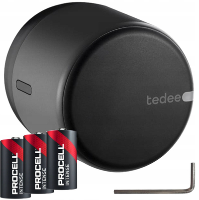 Паметна брава Gerda Tedee Go, Bluetooth, за EURO цилиндар, графитно црна