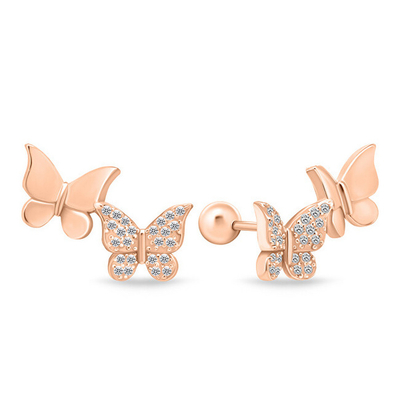 Vathё Brilio Silver Butterflies EA631R