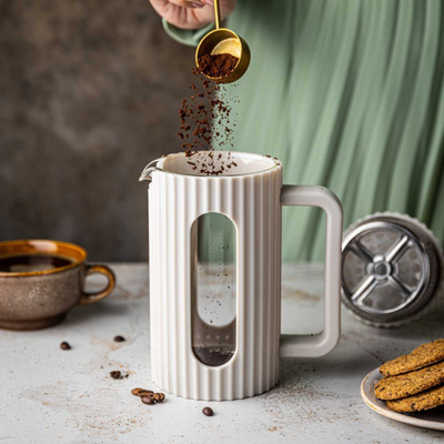 French press Klausberg KB7743, 0.35L, xham borosilikat, gri