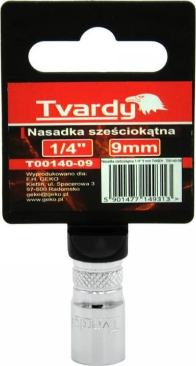 Kokë çelësi TVARDY 1/4", 9 mm, metalike