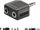 Adapter audio VALUE 3.5mm, 1x mashkull, 2x femër, i zi