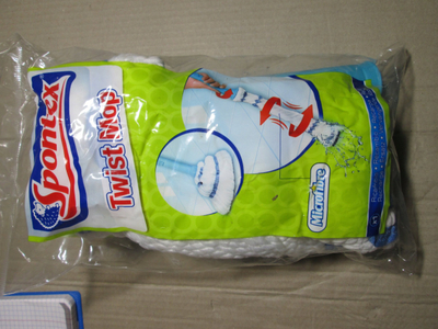 Kokë zëvendësuese për mop Spontex Twist Mop, mikrofibër, e bardhë