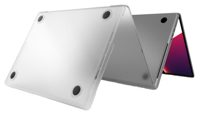 Заштитна обвивка Next One SafeGuard за MacBook Pro 14\", поликарбонат, проѕирна сива