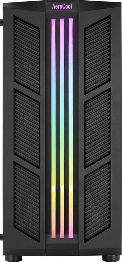 Kasa kompjuteri Aerocool Prime RGB ACCM-PV29013.11, xham i temperuar, me ndriçim RGB, e zezë