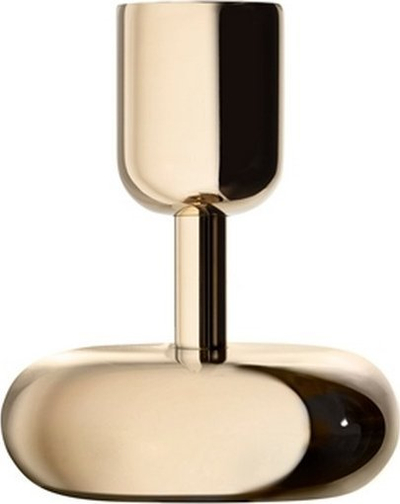 Mbajtëse qirinjsh Iittala Nappula, set me 2 copë, bronz, ngjyrë ari