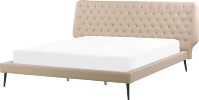Set dhome gjumi ESSONNE, 4 pjese, krevat EU Super King Size, lekure artificiale, beige