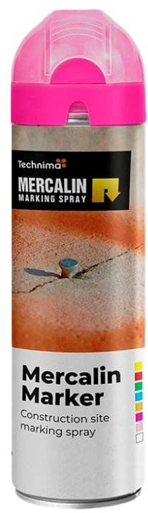 Sprej shënjimi Technima Mercalin Marker, ndërtim kantieri, 500 ml, rozë fluoreshente